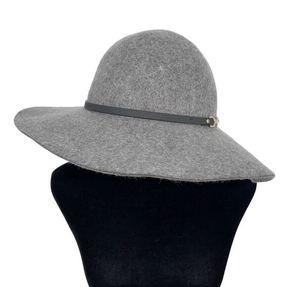 House of Harlow 1960‎ Womens Wool Felt Wide Brim Floppy Fedora Hat Gray One Size main image 6